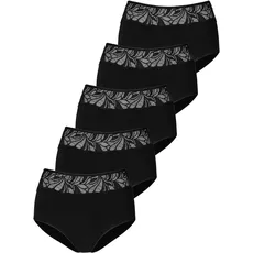 Vivance Taillenslip, (Packung, 5 St.), aus elastischer Baumwoll-Qualität, schwarz