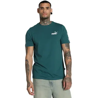 Puma Unisex Ess+ Tape Tee T-Shirts, Kaltgrün, M EU