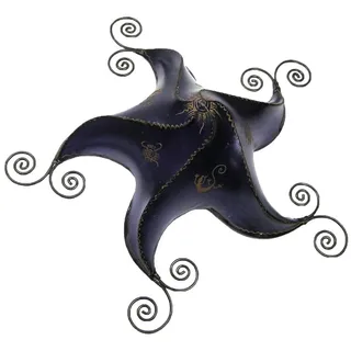 Orientalische Lampe Deckenleuchte Hängelampe marokkanische Deckenlampe Lederlampe STERN Gecko Star 70 cm : lila Farbe: Lila - Lila
