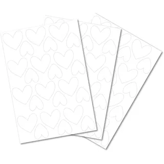 Y014 Herzen Set Wandtattoo Aufkleber Herz Dekor Sticker für Kinderzimmer Babyzimmer (Weiß)