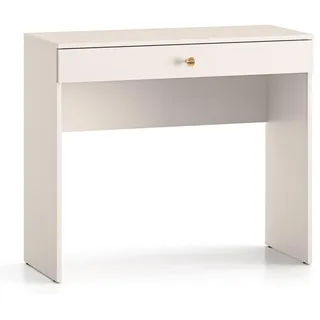 Feldmann-Wohnen Schminktisch Selgin Kaschmir 100 / 40 / 79cm , Creme, Goldfarben , Holz , 100x79x40 cm , Wohnzimmer, Wohnzimmertische, Konsolentische