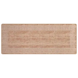 vidaXL Teppichläufer MARSA Weiß 100 x 300 cm Polyester und PVC - Weiß