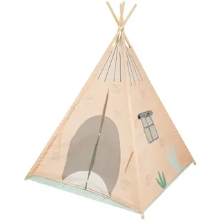 Kikkaboo Holz-tipi Mit Gepolstertem Teppich - Orange - One Size