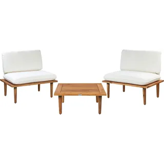 Beliani Gartenlounge Frascati 3-tlg. creme