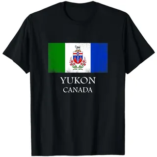 Yukon Kanada Flagge Yukon Territory Vintage Kanada Day T-Shirt