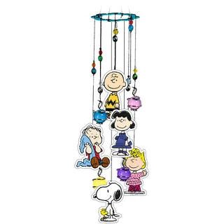 Spoontiques Peanuts-Windspiel, Outdoor-Gartendekoration, dekoratives Glockenspiel für Hof, Garten, Hinterhof und Terrasse