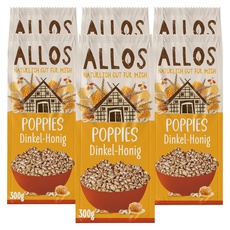 Allos Dinkel-Honig-Poppies, 6er Pack (6 x 300 g)