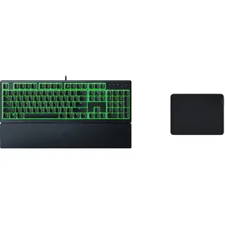 Razer Ornata V3 X - Flache Mecha-Membran-Gaming Tastatur & Gigantus V2 Medium - Weiches Gaming-Mauspad für schnelle Spielstile