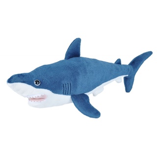 Wild Republic Plüsch Mako-Hai Haifisch, Cuddlekins Kuscheltier, Plüschtier, 38cm, Makohai