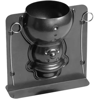 Vollbackform Emil der Schneemann - Birkmann - 17,0 x 11,0 x 17,8 cm, Karbonstahl, ca. 600 ml, Motivbackform Weihnachten, Backform Schneemann mit Antihaftbeschichtung, 230°C
