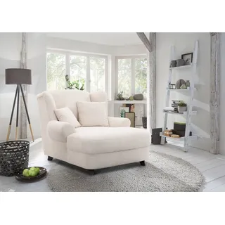 Home Affaire XXL-Sessel Oase Polyester 120 x 101 x 142 cm Beige mit 2 Zierkissen & Massivholzfüße