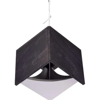 dobar® Green Label 12290FSCe - Vogelfutterhäuschen Kubus - Vogelhaus Multiplexholz - Vogelfutterstation zum Hängen - Futterhaus für Wildvögel - Futterspender - 20 x 20 x 27 cm - Schwarz/Weiß