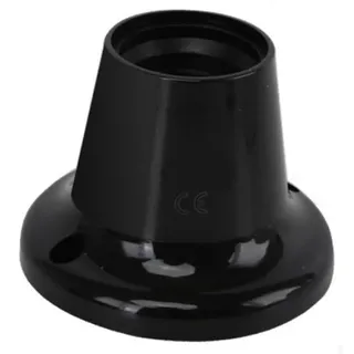 E27 Kunststoff Lampenfassung in elegantem Schwarz, perfekt für jedes Ambiente. Vielseitig, langlebig und kompatibel mit verschiedenen Lampen, um Ihre Einrichtung stilvoll aufzuwerten.