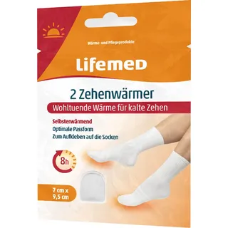 Lifemed Zehenwärmer 70 x 95 mm weiß 2 Stück