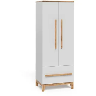 VitaliSpa Kinderkleiderschrank Malia Weiß/Artisan 70 x 186.8 cm , Holzwerkstoff , Rechteckig , 70x186.8x53.4 cm , Babymöbel & Kindermöbel, Babyzimmer, Babykleiderschränke