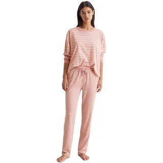 Marc O'Polo Pyjama, (Set, 2 tlg.), mit Oberteil in Ringel-Optik, rosa