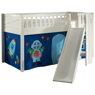 Vipack Hochbett Scott 90 x 200 cm Kiefer massiv weiß