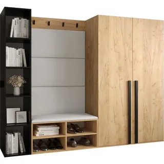 Garderobe MIRO Set 4 mit gepolsterten Paneelen Industrial Design