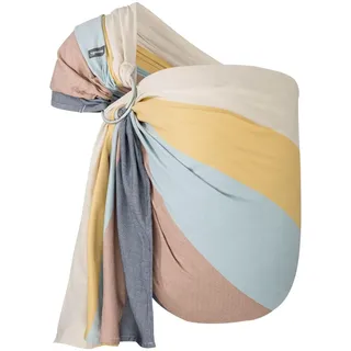 Hoppediz Ring-Sling ULTRALEICHT, Baby-Tragetuch ab Geburt, 100% kbA-Baumwolle, Design Porto