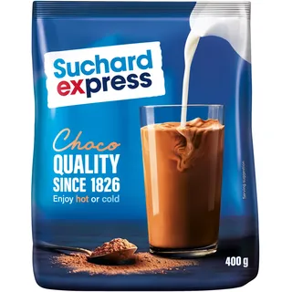 Suchard Express 400g Beutel, Getränkepulver für heiße Schokolade, Nachfüllbeutel, Kakao für kalte oder warme Milch