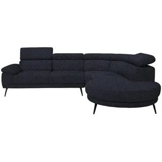 Novel Ecksofa , Anthrazit , Textil , Ottomane rechts, L-Form , 299x264 cm , Typenauswahl, Lederauswahl, Stoffauswahl, seitenverkehrt erhältlich, Hocker erhältlich, Rücken echt , Wohnzimmer, Sofas & Couches, Wohnlandschaften, Ecksofas