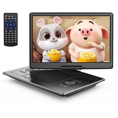 YOTON 16.9" Tragbarer DVD Player Tragbar mit 14.1" HD-Schwenkbildschirm für Auto, 4-6 Stunden Spielzeit mit Akku, Intelligente Speicherwiedergabe, USB/SD Unterstützung [Blu-ray Nicht Unterstützt]