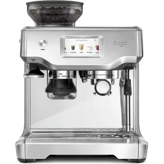 Sage The Barista Touch Edelstahl Kaffeemaschine mit automatischem Milchaufschäumer & integriertem Mahlwerk