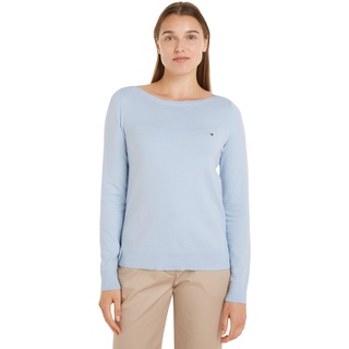 Tommy Hilfiger Damen Pullover Strickpullover, Blau (Breezy Blue), XS