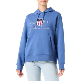 GANT Damen Archive Shield Hoodie Kapuzenpullover, Vintage Blue, 42