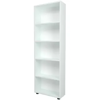 [en.casa] Bücherregal 55 x 20 x 172 cm Weiß
