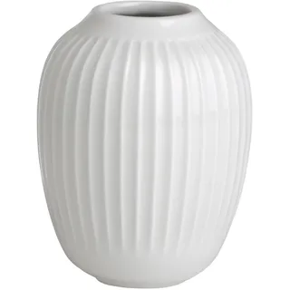 Kähler Vase H10.5 cm Hammershøi dänisches Design für Blumen Handarbeit, Weiss