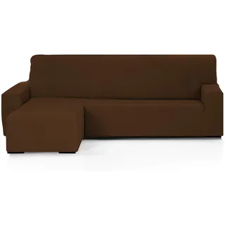 Martina Home - Emilia - Elastischer Bezug für Loungesessel - Kurzer linker Arm (Vorderansicht) - Braun