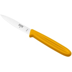 KUHN RIKON Swiss Knife Rüstmesser, Edelstahl, Gemüsemesser, Messer mit Klingenschutz, Stainless Steel, Gelb