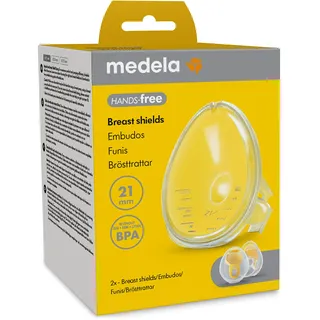 Medela Hands-free Brusthauben, 2 x Brusthauben, BPA-frei, Medela Zubehör für Hands-free Milchpumpe, Zubehör für Hands-free Auffangschalen