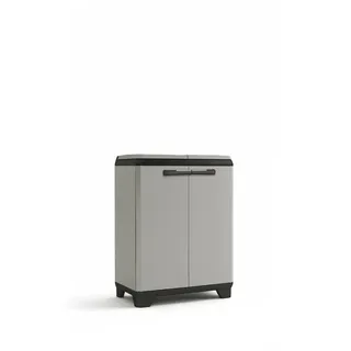 Keter Planet Mülltrennung, recycelter Kunststoff, Grau/Schwarz, Mülltrennung, 680 x 390 x 920 mm