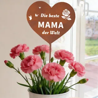 Scinzene Rost Herz Gartenstecker, Muttertagsgeschenk Garten, Geschenke Muttertag, Metall Deko für Garten Balkon