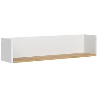 Vicco Wandregal Viktor Weiß/Artisan 93.4 x 20 cm , Weiß, Eiche Artisan , Holzwerkstoff , 1 Fächer , Rechteckig , 93.4x20x20 cm , Wohnzimmer, Wohnzimmertische, Konsolentische