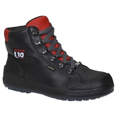 Bild von DELUXE GTX Mid ESD S3 CI, Damen und Herren, Leder, Stahlkappe, leicht, sportlich, Schwarz/Rot, Größe: 40