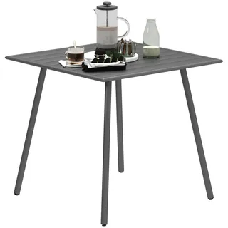 Outsunny Gartentisch 80 x 80 x 74 cm Grau