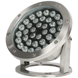 Strahler Unterwasser IP68 Wasserdicht Niederspannung Led Unterwasserlicht Material: Rostfreier Stahl Einstellbarer Winkel Schwimmbad Scheinwerfer für Unterwasser, Springbrunnen, Teich(Warmweiß,36W(24V