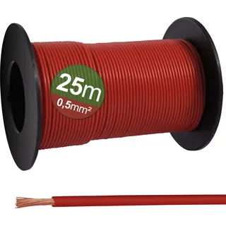 Quadrios 23CW024 Einzelader 0.5mm2 Rot 25m