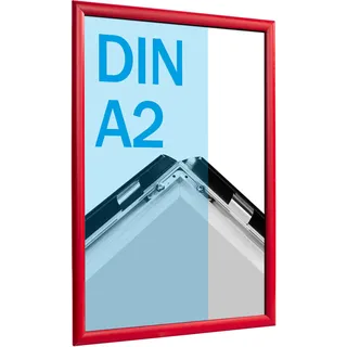 Klapprahmen A2 Standard rot  | 25 mm | Gehrung, Aluminium