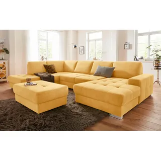 sit&more Wohnlandschaft mit Federkern und Sitztiefenverstellung, wahlweise mit Bettfunktion