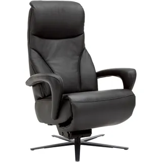 Dieter Knoll Relaxsessel , Schwarz , Metall , Echtleder , Longlife-Leder , Uni , 75x106x88 cm , Fußauswahl, Lederauswahl, Stoffauswahl , Wohnzimmer, Sessel, Ledersessel