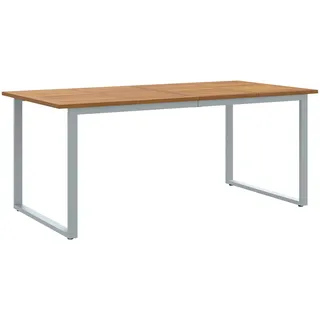 vidaXL Garten-Eßtisch 180 x 90 x 75 cm Grau