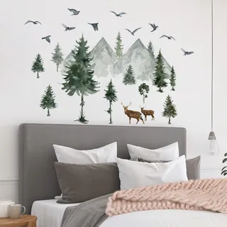 Wandtattoo Berg Wandsticker Wanddeko für Wohnzimmer Schlafzimmer Sofa Hintergrund,Wandaufkleber Kinderzimmer Mädchen und Jungs,Wandaufkleber Diy Wandkunst Dekor