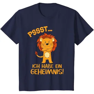 Ich Habe EIN Geheimnis - Ich werde EIN großer Bruder Löwen T-Shirt, Kinder, Marineblau, 128