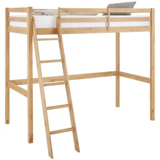 OTTO home Hochbett Alpi 90 x 200 cm Kiefer massiv gebeizt beige