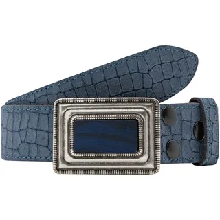 rettungsring gürtel Damengürtel Leder blau 80