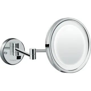 hansgrohe Logis UNIVERSAL Rasierspiegel, mit LED-Beleuchtung, neigbar, schwenkbar, D 188mm, chrom, 73570000